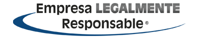 Logotipo de Empresa Legalmente Responsable en la parte superior del sitio web, representando la identidad principal de la marca.